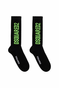 Dsquared2 BLACK Cotton socks with logo