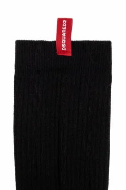 Dsquared2 BLACK Cotton socks with logo