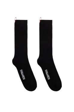 Dsquared2 BLACK Cotton socks with logo