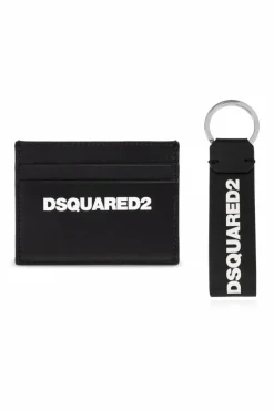 Dsquared2 BLACK Gift set: card holder and keychain