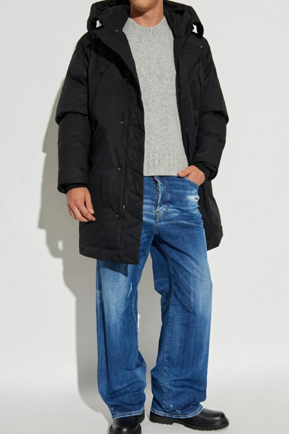 Dsquared2 BLACK Insulated parka with hood