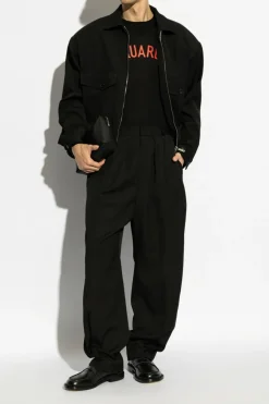 Dsquared2 BLACK Jacket with pockets