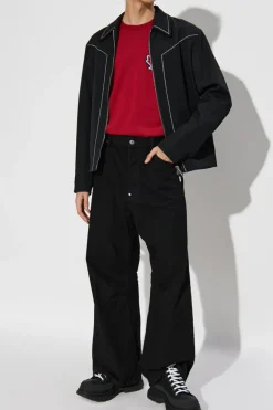 Dsquared2 BLACK Jacket with decorative stitching