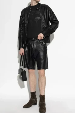 Dsquared2 BLACK Jacket with decorative finish