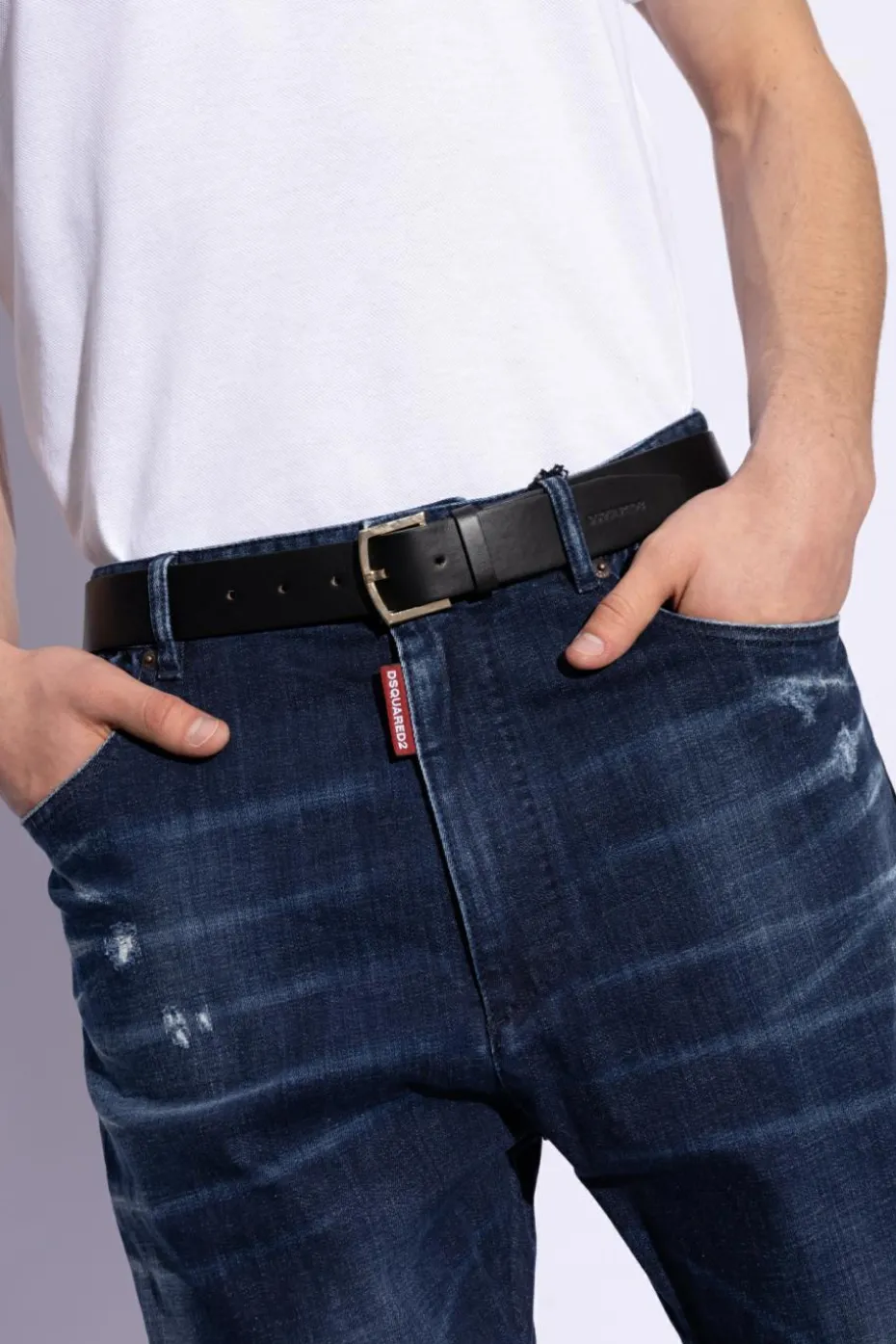 Dsquared2 BLACK Leather belt