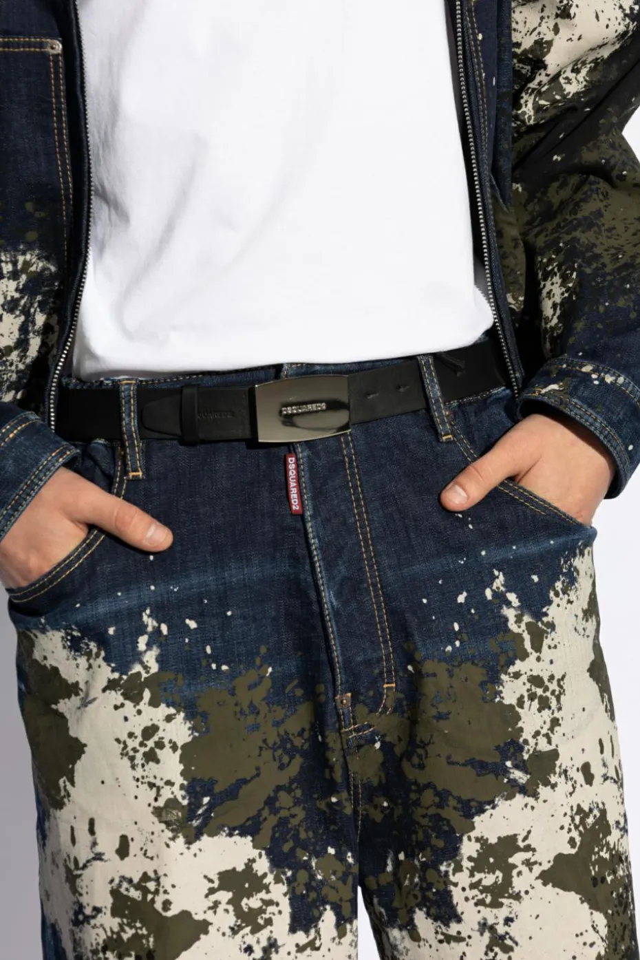 Dsquared2 BLACK Leather belt