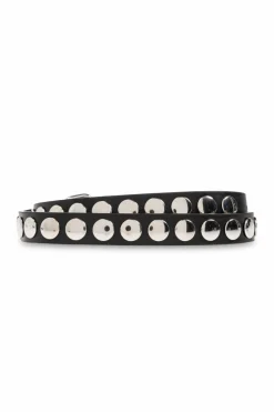 Dsquared2 BLACK Leather belt with studs