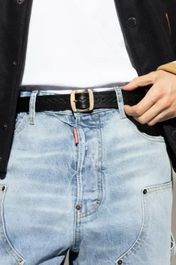 Dsquared2 BLACK Leather belt
