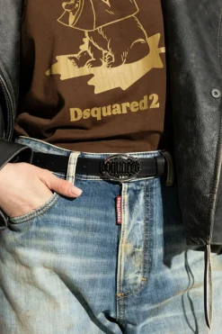 Dsquared2 BLACK Leather belt
