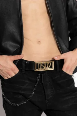 Dsquared2 BLACK Leather belt