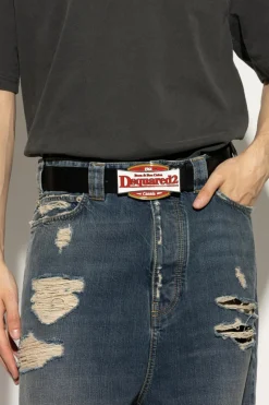 Dsquared2 BLACK Leather belt