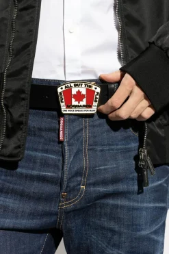 Dsquared2 BLACK Leather belt