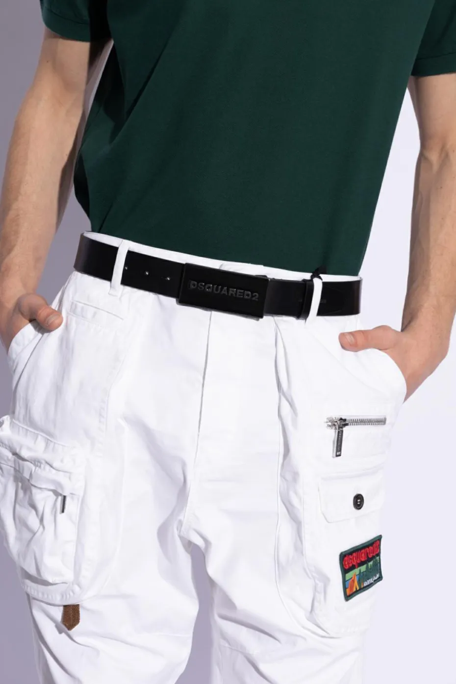 Dsquared2 BLACK Leather belt