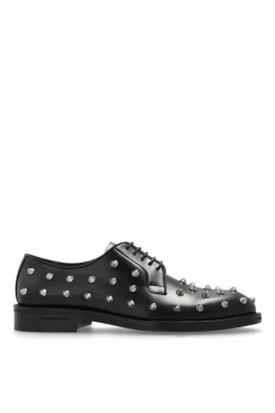 Dsquared2 BLACK Leather boots with studs