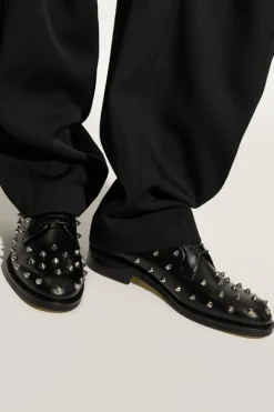 Dsquared2 BLACK Leather boots with studs
