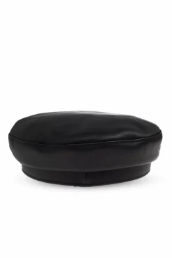 Dsquared2 BLACK Leather flat cap