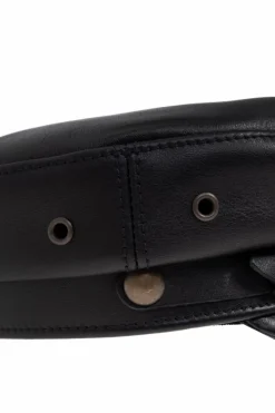 Dsquared2 BLACK Leather flat cap