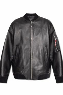 Dsquared2 BLACK Leather jacket by Dsquared2