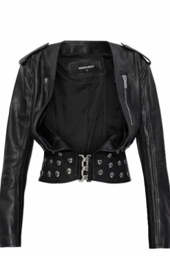 Dsquared2 BLACK Leather jacket