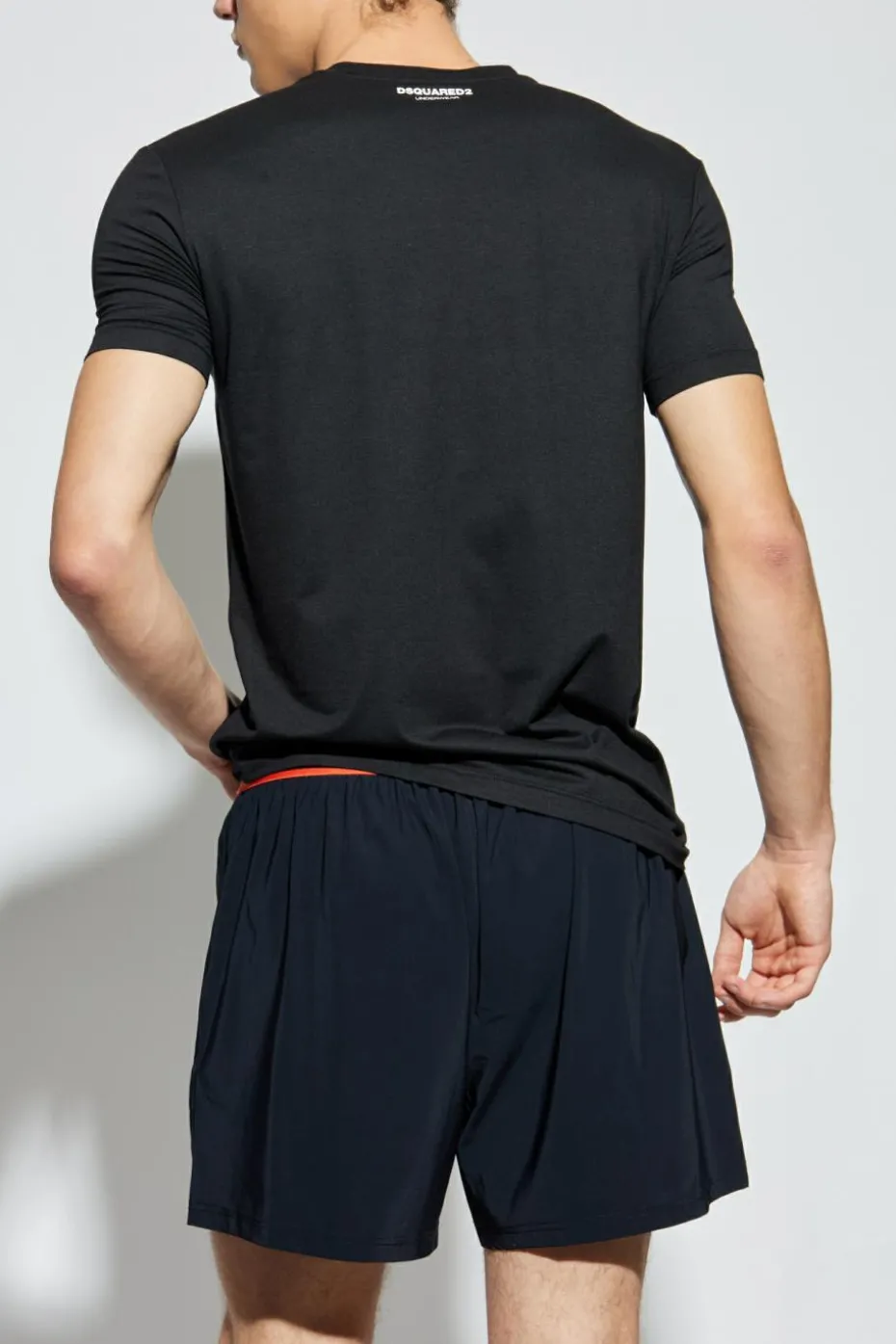 Dsquared2 BLACK Lingerie-style T-shirt with a crew neckline