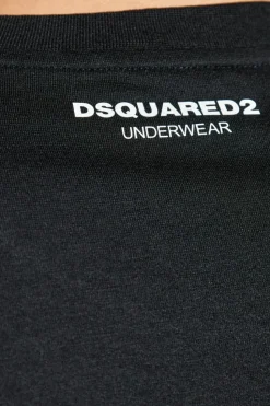Dsquared2 BLACK Lingerie-style T-shirt with a crew neckline