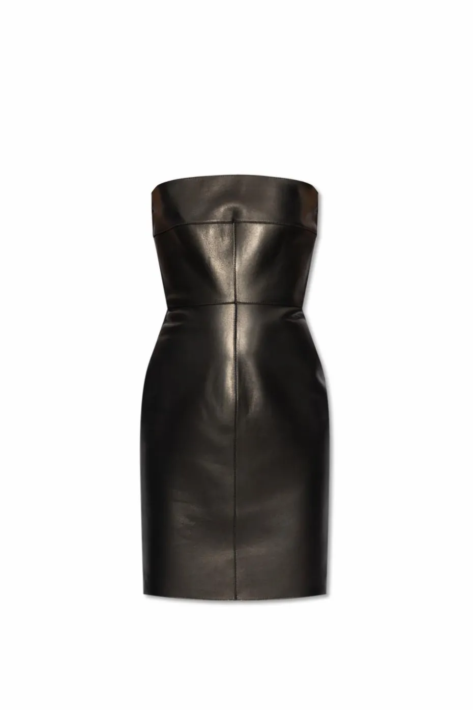 Dsquared2 BLACK Off-the-shoulder leather dress