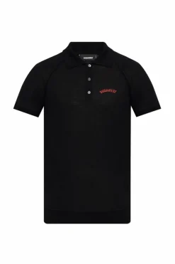 Dsquared2 BLACK Polo with logo