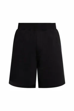 Dsquared2 BLACK Shorts with printed logo