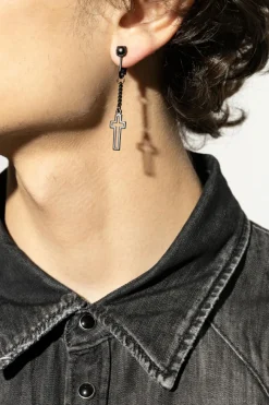 Dsquared2 BLACK Single clip with pendant