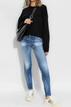 Dsquared2 BLACK Sweater with Logo