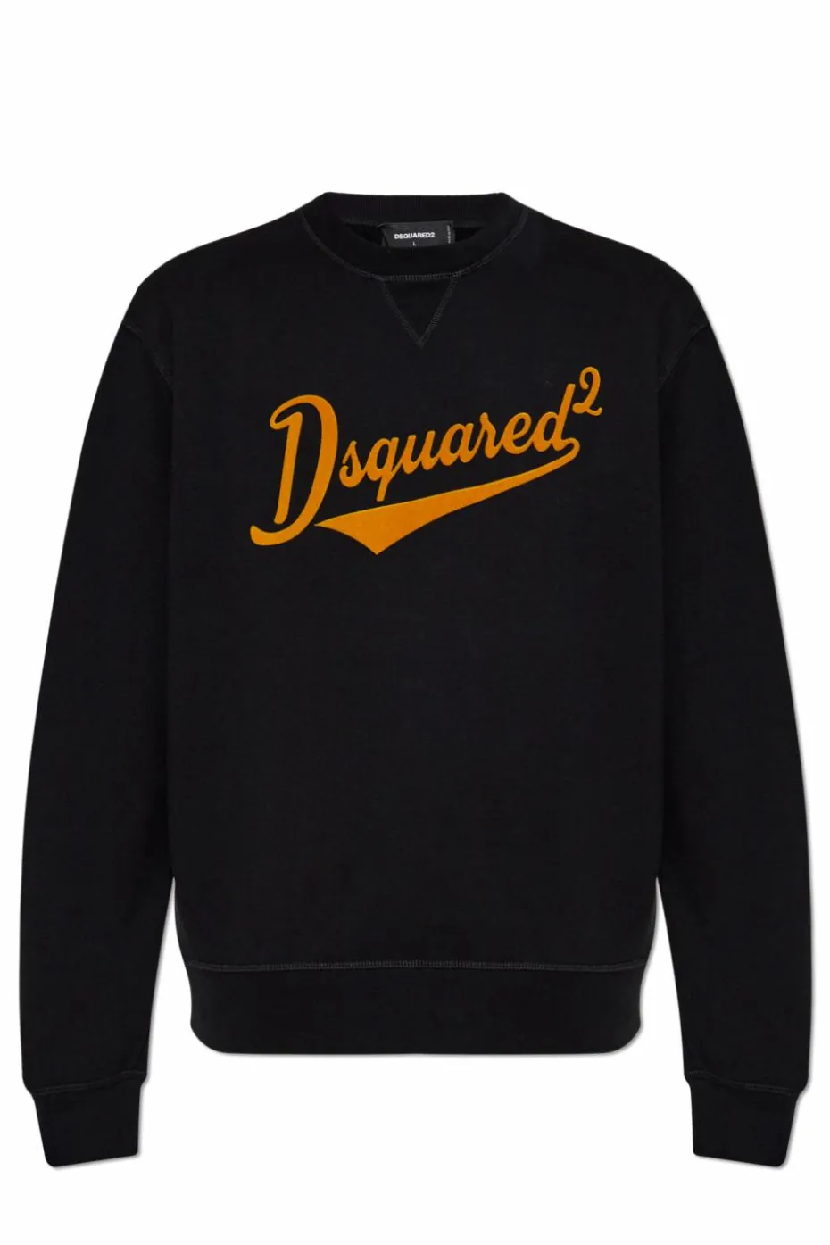 Dsquared2 BLACK Sweatshirt with velvet-finish logo