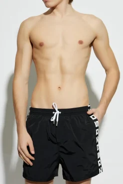 Dsquared2 BLACK Swim shorts with logo