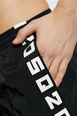 Dsquared2 BLACK Swim shorts with logo