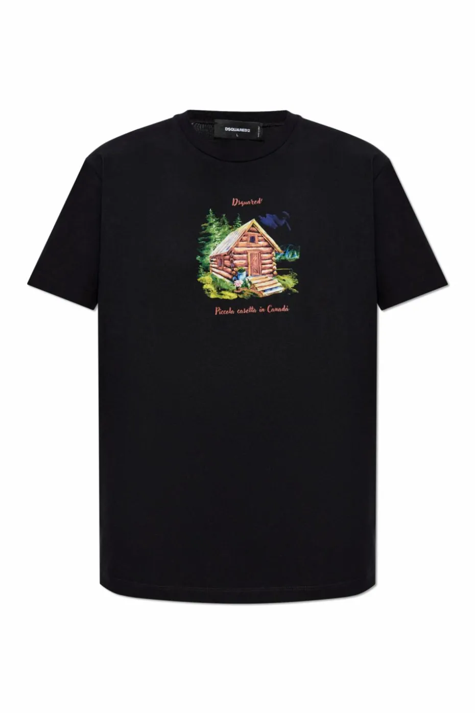 Dsquared2 BLACK T-shirt with colorful print