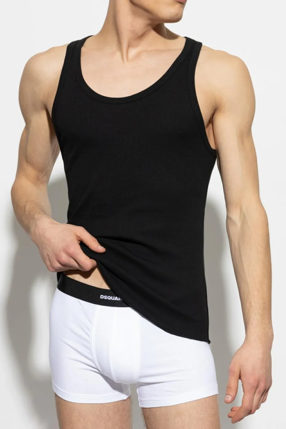 Dsquared2 BLACK Two-pack sleeveless T-shirts