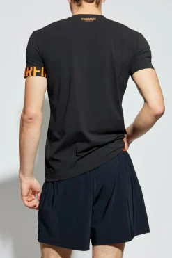 Dsquared2 BLACK Underwear-style T-shirt with a round neckline