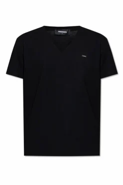 Dsquared2 BLACK V-neck T-shirt