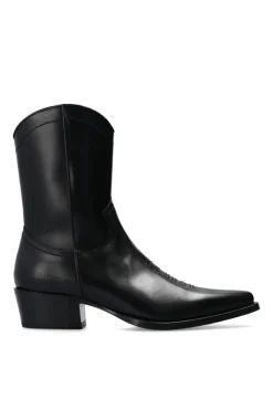 Dsquared2 BLACK ‘Wanderer’ leather ankle boots