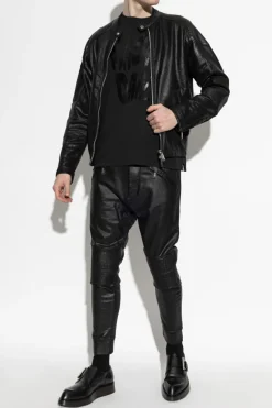Dsquared2 BLACK Waxed pants