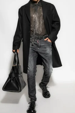 Dsquared2 BLACK Wool coat