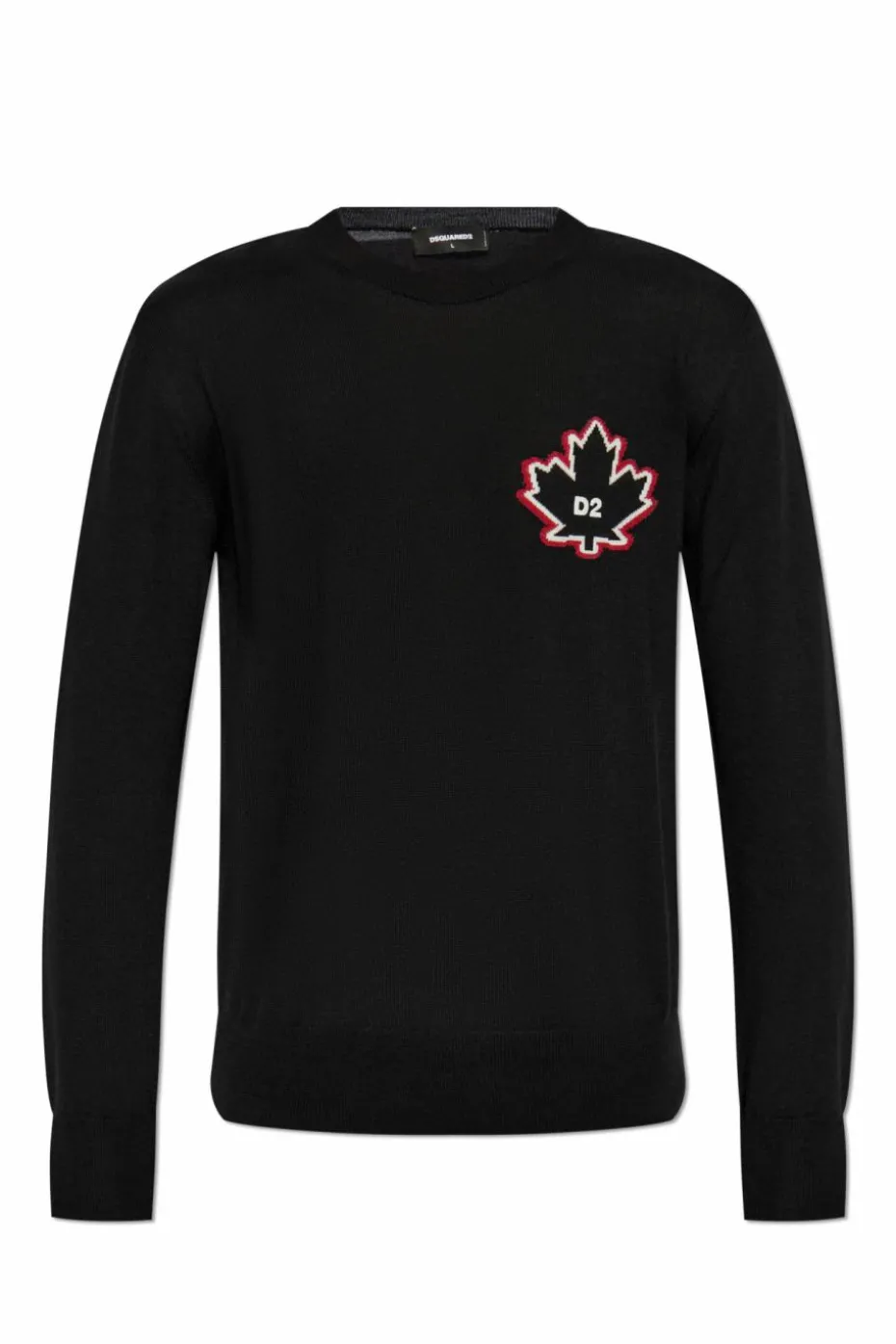 Dsquared2 BLACK Wool sweater with logo