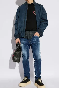 Dsquared2 BLACK Wool sweater with logo