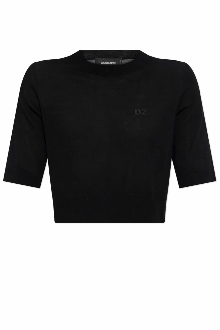 Dsquared2 BLACK Wool top with logo