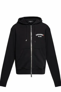 Dsquared2 BLACK Zip-up sweatshirt