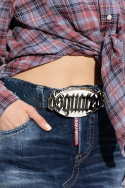Dsquared2 BLUE Leather belt