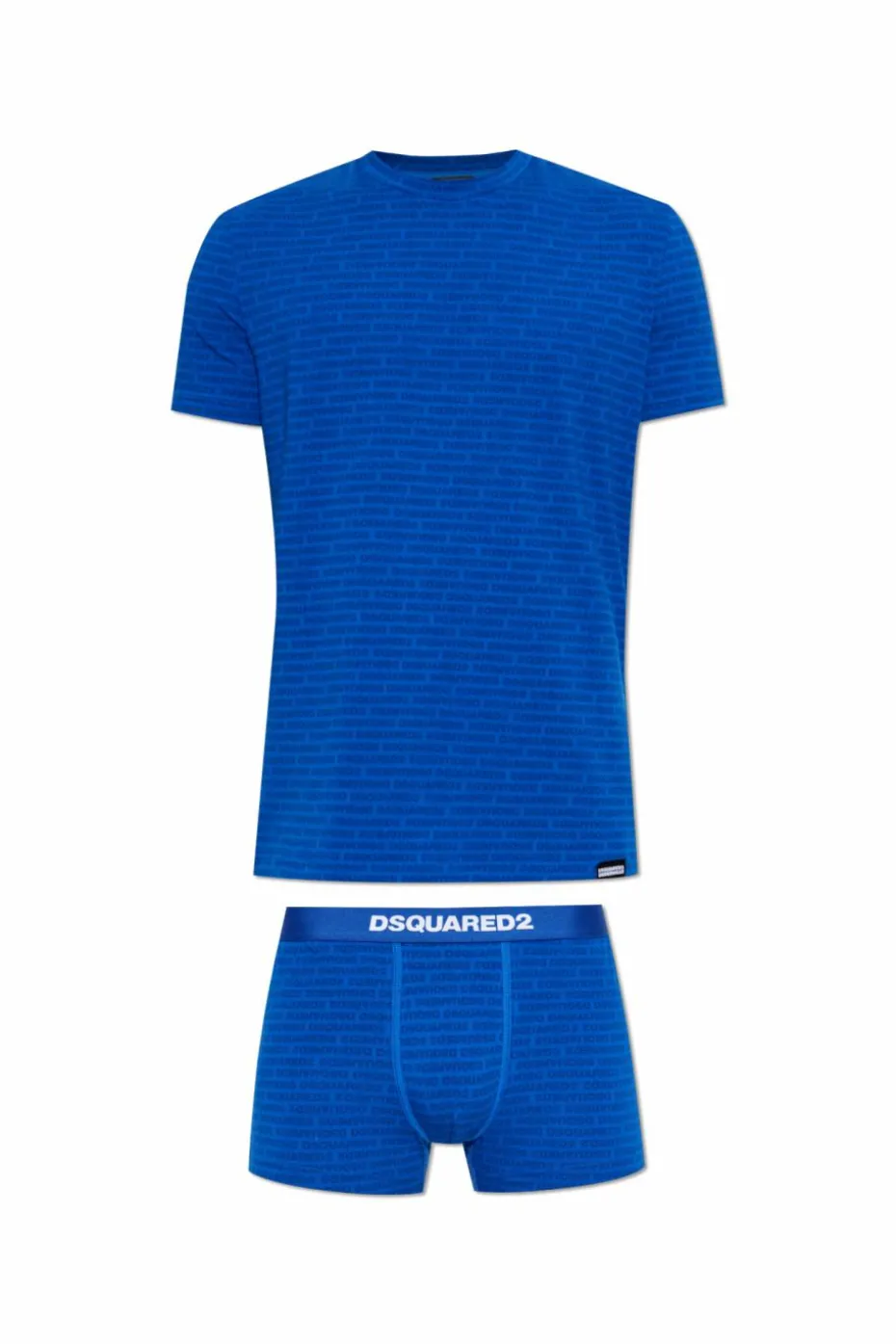 Dsquared2 BLUE Set: boxers and t-shirt from the Underwear collection