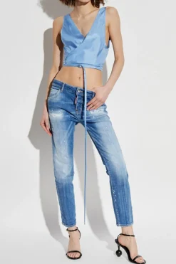 Dsquared2 BLUE Silk top