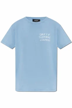 Dsquared2 BLUE T-shirt with print