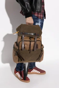 Dsquared2 BROWN Backpack with logo