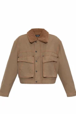 Dsquared2 BROWN Jacket with collar